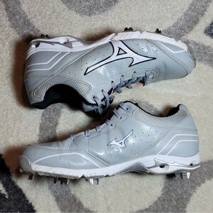 Mizuno mens baseball cleats sz 9.5 gray, 9spike advanced classic 7